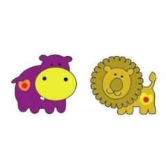 Habszivacs fali dekoráció - víziló és oroszlán