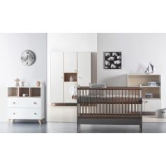   Faktum Colette Fehér 3 osztású szekrény - Fehér/ Coimbra