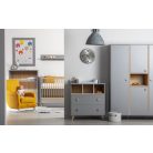 Faktum Colette Szürke  3 osztású szekrény - Arctic szürke/Sonoma tölgy 