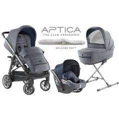  Inglesina Aptica Quattro 4in1 babakocsi szett I-Size Darwin hordozóval - Niagara Blue