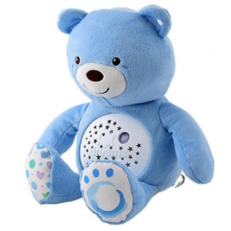 Chicco Baby Bear plüss maci projektor kék 
