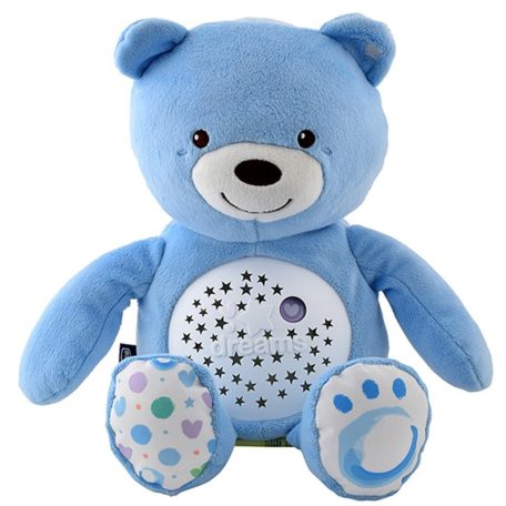 Chicco Baby Bear plüss maci projektor kék 