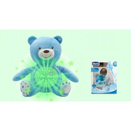 Chicco Baby Bear plüss maci projektor kék 