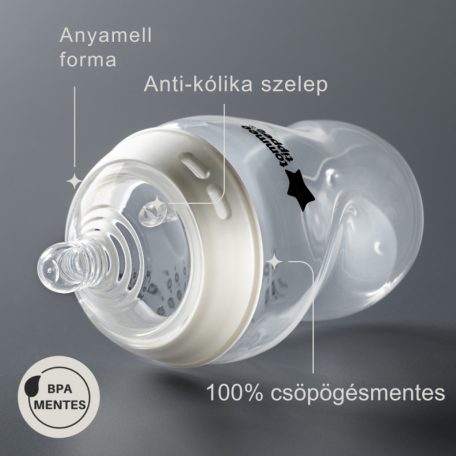 Tommee Tippee Closer To Nature 2*260ml cumisüveg - 0+
