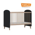 Faktum Colette Antracit 60*120-as babaágy - Antracit szürke/Sonoma tölgy