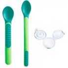 Mam etetőkanalak védőborítóval - zöld