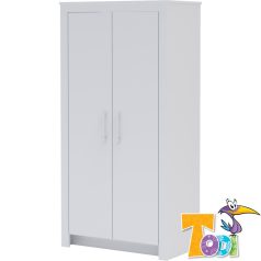   Todi White Bunny  nagyszekrény - erezett fehér /magasfényű fehér