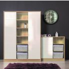 Faktum Alda Classic 2 osztású szekrény - Coimbra/magasfényű  fehér 