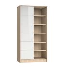 Faktum Alda Classic 2 osztású szekrény - Coimbra/magasfényű  fehér 