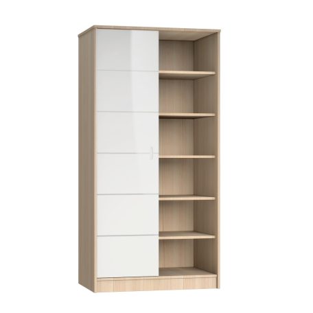 Faktum Alda Classic 2 osztású szekrény - Coimbra/magasfényű  fehér 