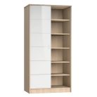 Faktum Alda Classic 2 osztású szekrény - Coimbra/magasfényű  fehér 