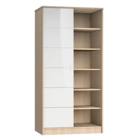 Faktum Alda Classic 2 osztású szekrény - Coimbra/magasfényű  fehér 