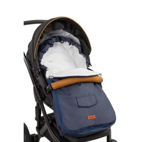 Polár bundazsák babakocsiba - kék