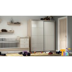 Todi Magic gardróbszekrény 160-as szilfa/fényes fehér