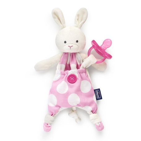 Chicco Pocket Friend szundikendő cumitartópánttal -  rózsaszín