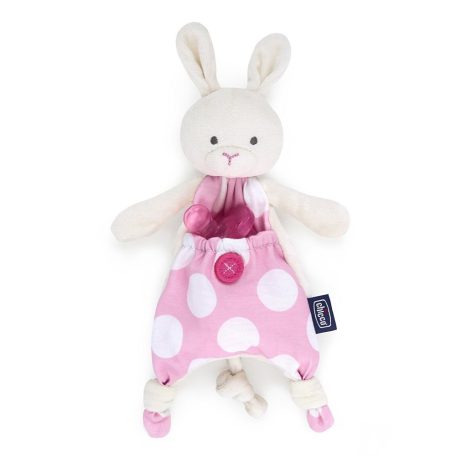 Chicco Pocket Friend szundikendő cumitartópánttal -  rózsaszín