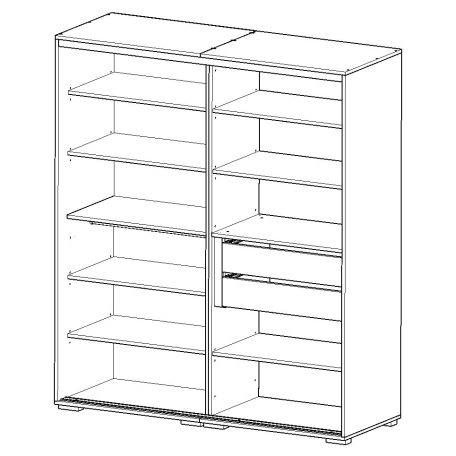 Todi Cube 2 gardróbszekrény 140-es