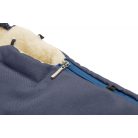 Gyapjú béléses bundazsák babakocsiba - sötétkék