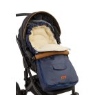 Gyapjú béléses bundazsák babakocsiba - sötétkék