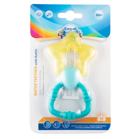 Canpol csörgő hűtőrágókával - sárga csillag