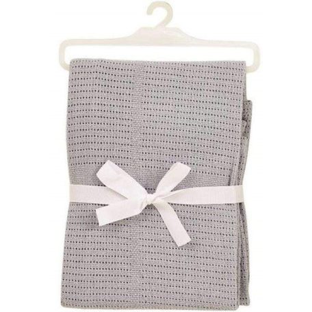 BabyDan Horgolt pamut takaró - szürke