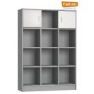 Faktum Alda Selyemszürke széles nyitott tároló - Arctic szürke / selyemfényű fehér 