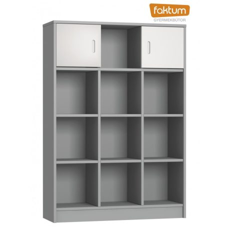 Faktum Alda Selyemszürke széles nyitott tároló - Arctic szürke / selyemfényű fehér 