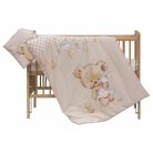 Baby Shop 3 részes ágynemű garnitúra - barack "Mika" maci