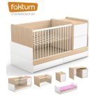 Faktum Alda Classic 5 az 1-ben kombi pelenkázós babaágy - Coimbra / magasfényű fehér 