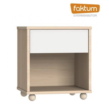 Faktum Alda Classic éjjeliszekrény - Coimbra / magasfényű  fehér 