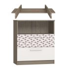 Faktum Poppi Felhő 2 fiókos pelenkázó komód + Toldalék pelenkázó komódhoz