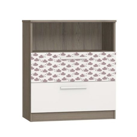 Faktum Poppi Felhő 2 fiókos pelenkázó komód + Toldalék pelenkázó komódhoz