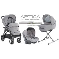   Inglesina Aptica Quattro 4in1 babakocsi szett I-Size Darwin hordozóval - Silk Grey