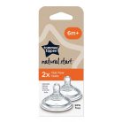 Tommee Tippee Natural Start 2db-os szilikon 6+ etetőcumi - gyors folyású