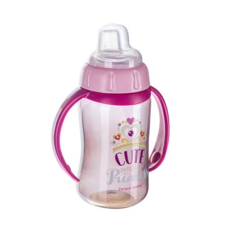 Canpol Trainig Cup cseppmentes itatópohár 320 ml Rózsaszín