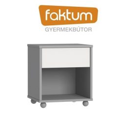   Faktum Alda Selyemszürke éjjeliszekrény - Arctic szürke / selyemfényű fehér 