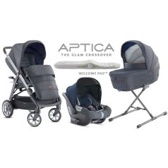   Inglesina Aptica Quattro 4in1 babakocsi szett I-Size Darwin hordozóval - Tailor Denim