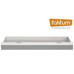   Faktum Alda Selyemszürke ágyneműtartó 90X200-as ifjúsági ágyhoz - Arctic szürke/selyemfényű fehér